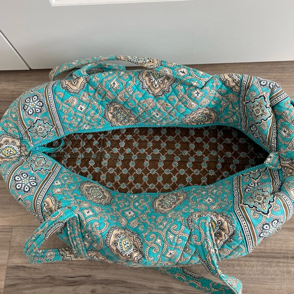 Large Travel Duffel Bag - Vera Bradley - Totally Turq Teal - Picture 5 of 5